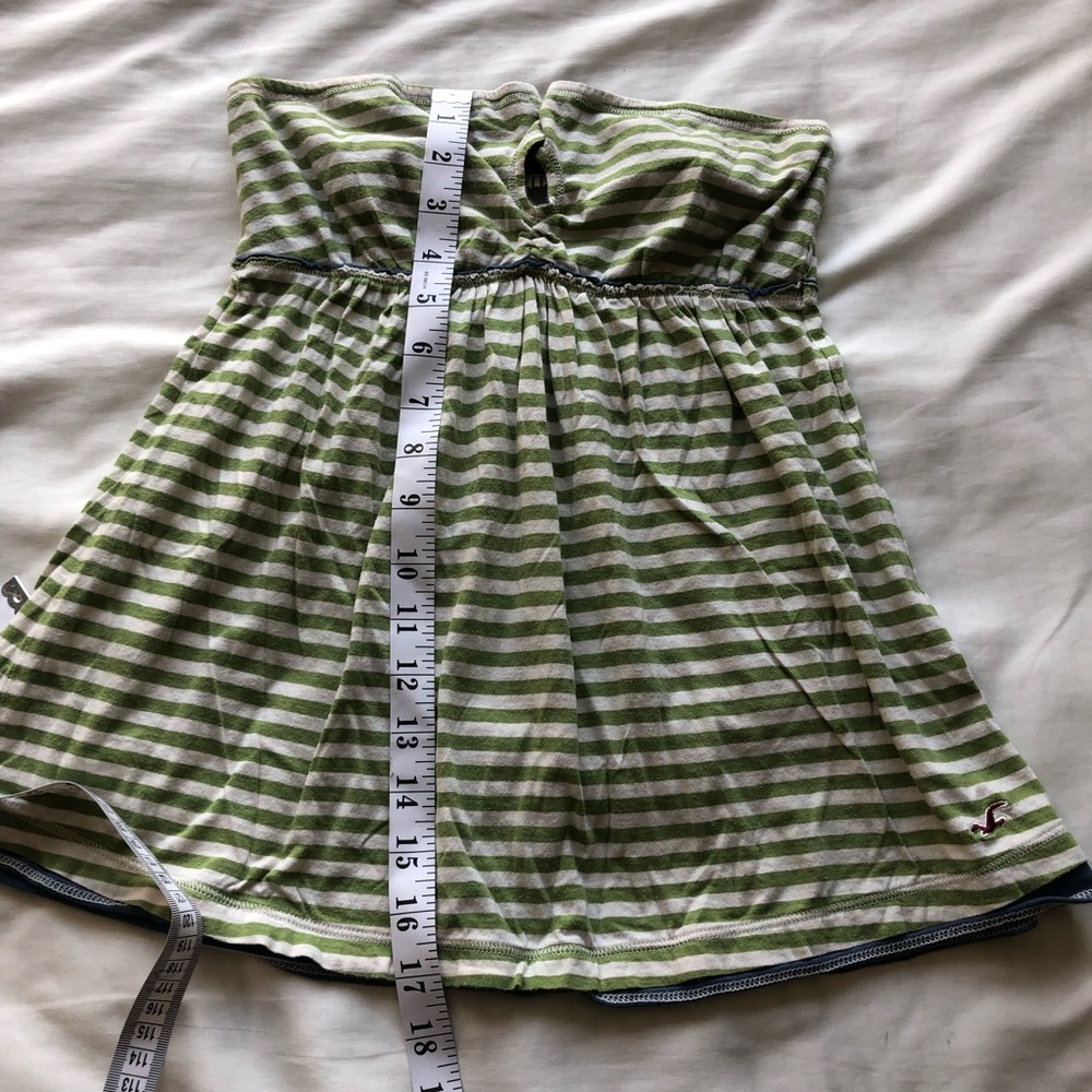 Y2K Hollister Green and White Striped Tube Top - Picture 6 of 7